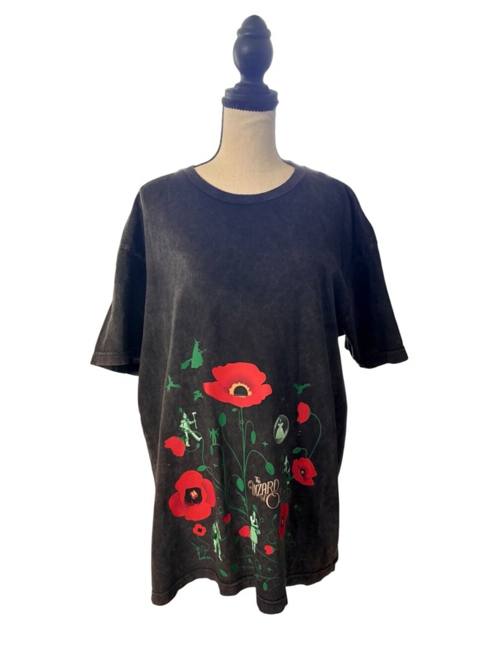 Wizard Of Oz At The Las Vegas Sphere Grey Vintage Look Poppy Tee Shirt BRAND NEW